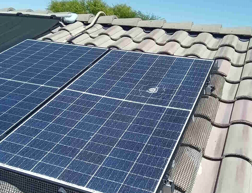 Golf ball roof damage on home in Las Vegas, Nevada