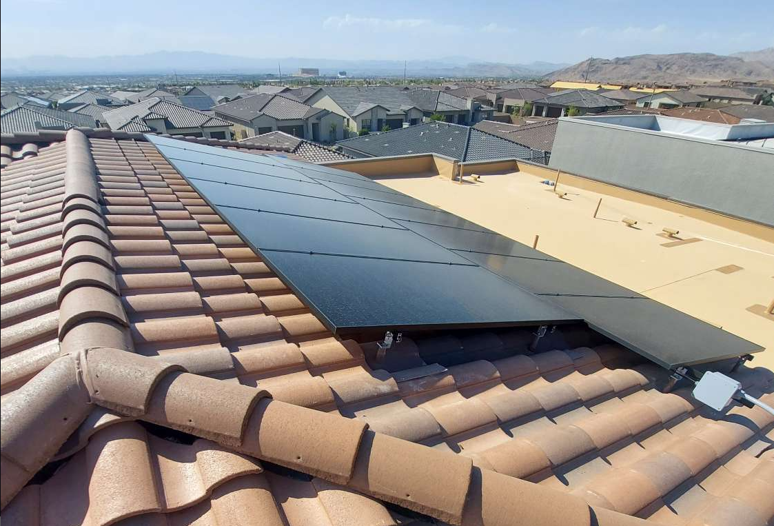 Solar Vegas technician from Cooper Roofing & Solar in Las Vegas, Nevada